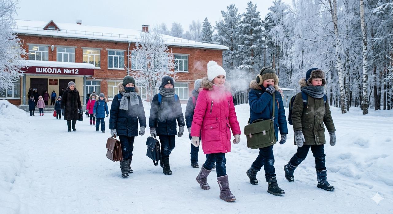 Школьников в Астане перевели на дистанционное обучение из-за морозов
